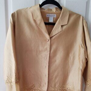 100% silk blouse with embroidery